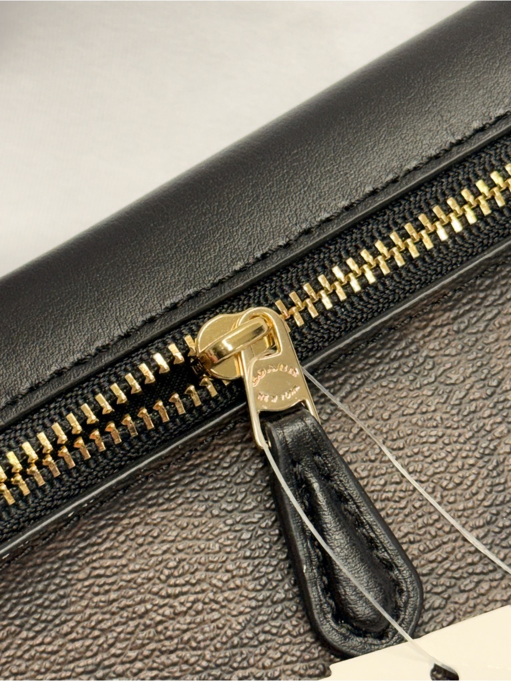(new+tag) Coach Black Leather & Brown Signature Bifold Wallet + Checkbook Insert - Picture 9 of 11